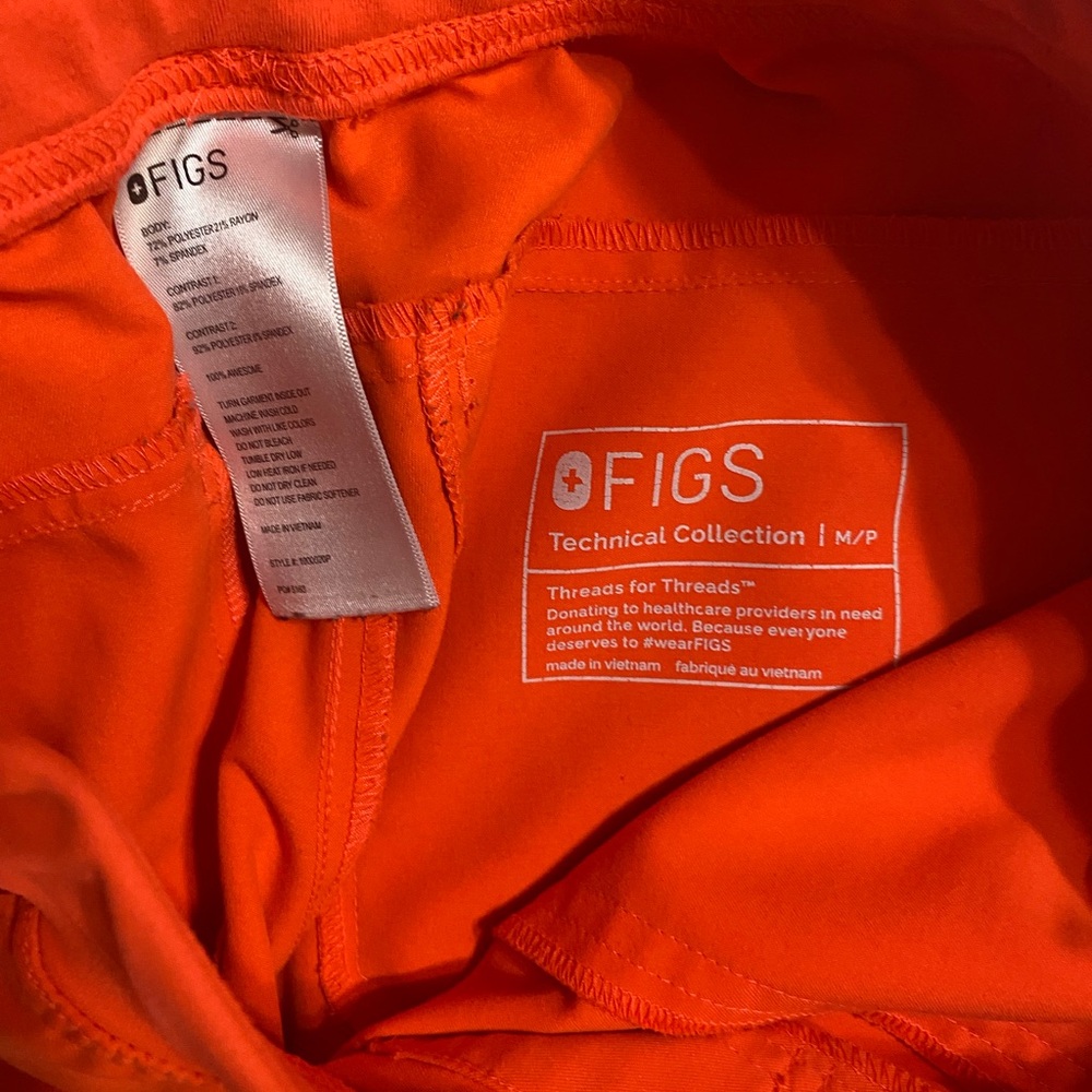 Figs Women's Orange Pajama Set - Picture 3 of 5